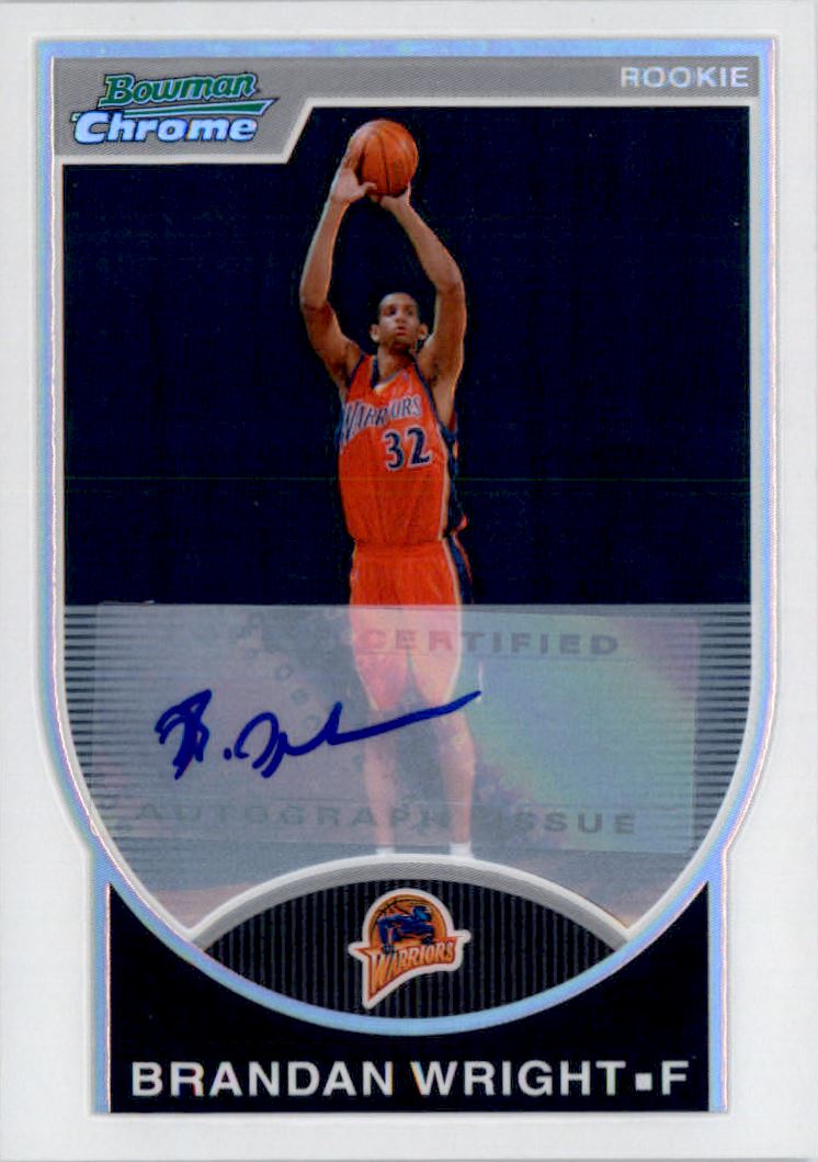 2007-08 Bowman Chrome Refractors Rookie Autographs #160 Brandan Wright AU/479