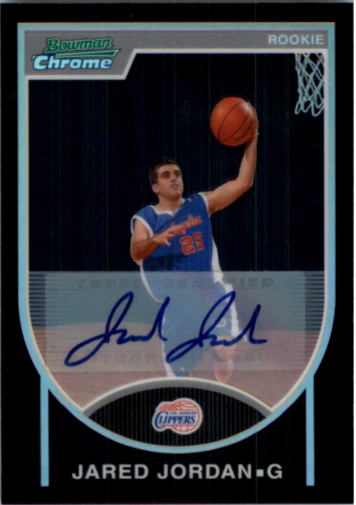 2007-08 Bowman Chrome Refractors Rookie Autographs Black #146 Jared Jordan