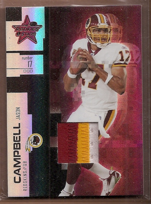 2007 Leaf Rookies and Stars Materials Black Prime #11 Jason Campbell