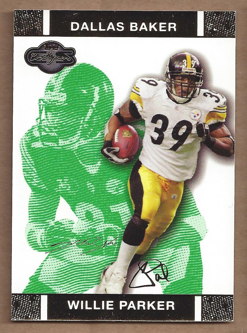 2007 Topps Co-Signers Changing Faces Gold Green #16B Willie Parker/Dallas Baker