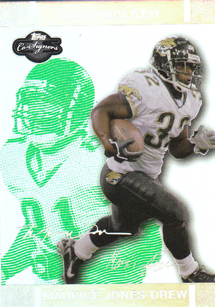 2007 Topps Co-Signers Changing Faces Holosilver Green #22B Maurice Jones-Drew/Mike Walker