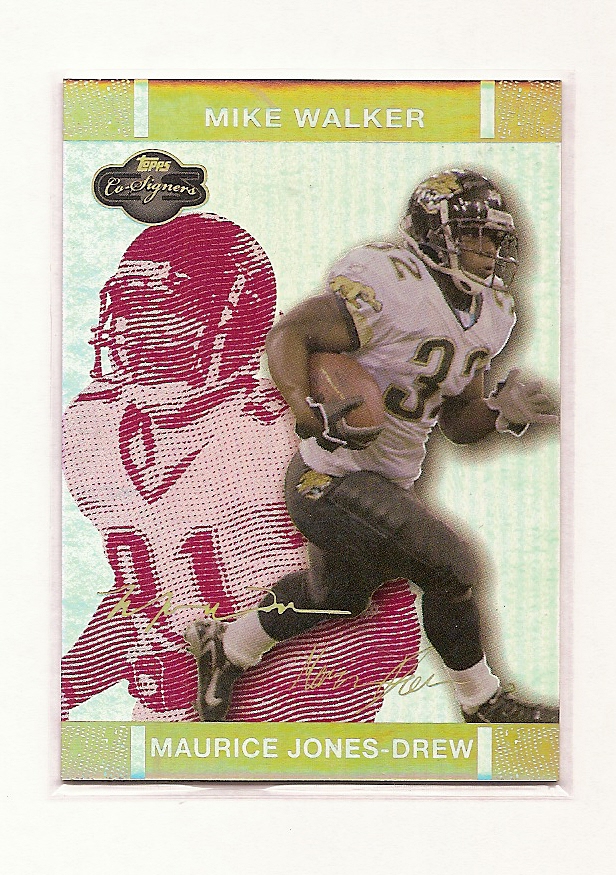 2007 Topps Co-Signers Changing Faces Hologold Red #22B Maurice Jones-Drew/Mike Walker