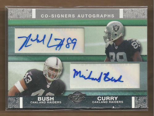 2007 Topps Co-Signers Co-Signer Autographs #CB Ronald Curry H/Michael Bush