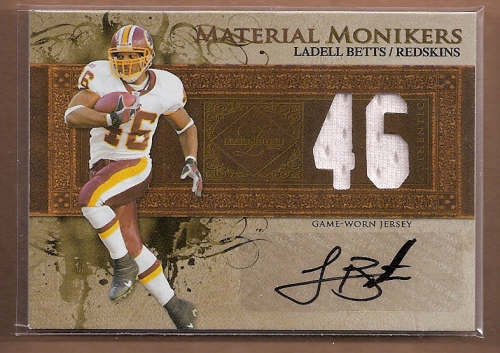 2007 Leaf Limited Material Monikers Jersey Number #24 Ladell Betts/46