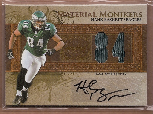 2007 Leaf Limited Material Monikers Jersey Number #37 Hank Baskett/84