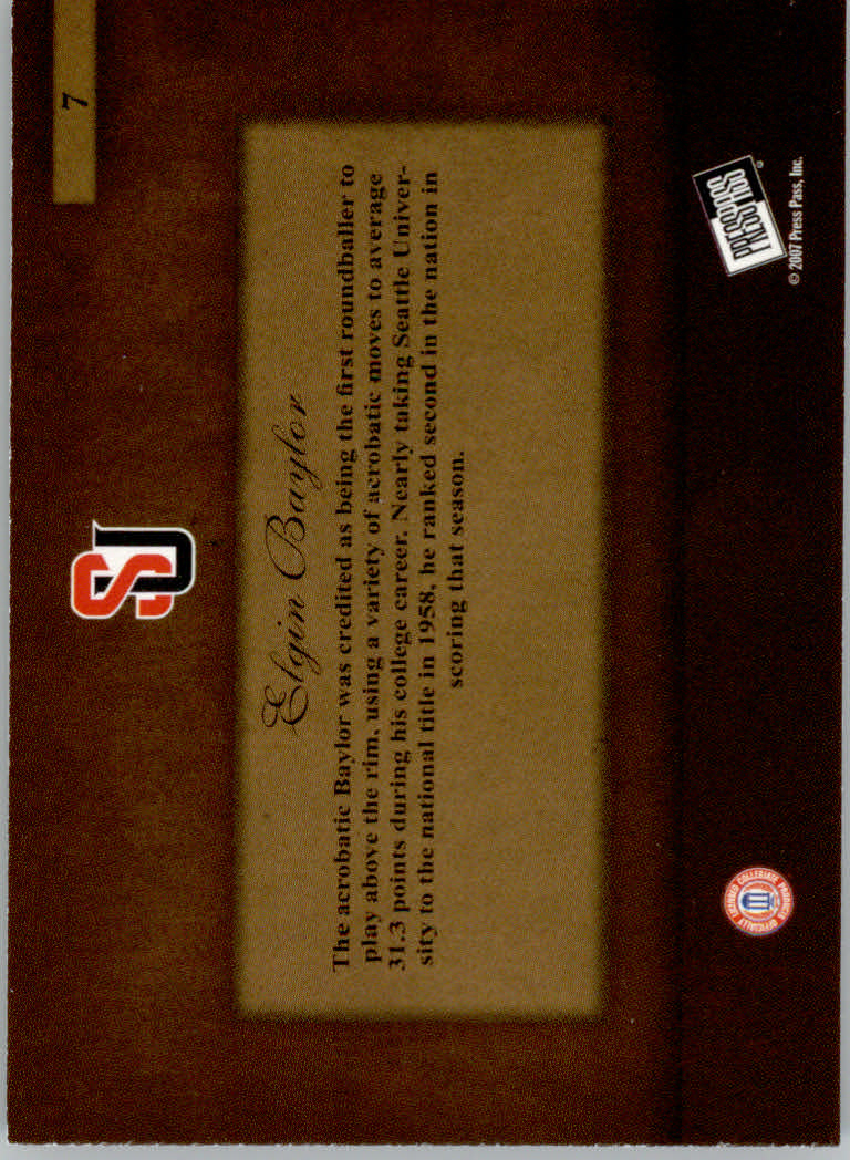 Schede "Inserisci" Press Pass Leggende Basket 2007/2008 - Foto 3 di 5