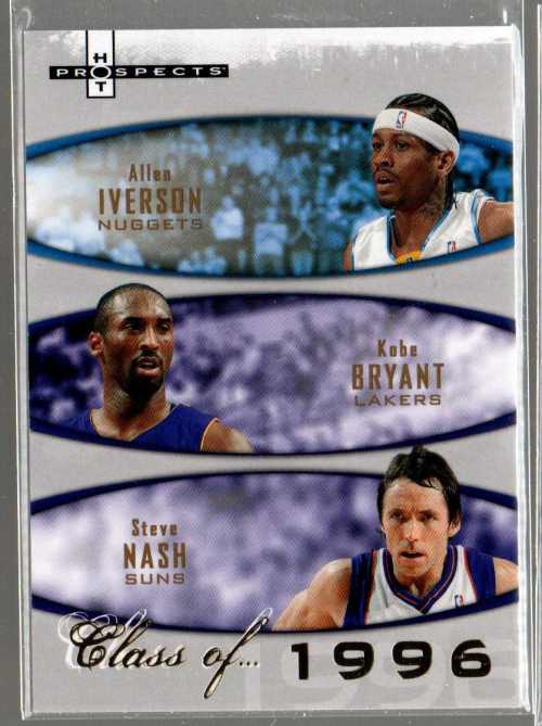 2007-08 Fleer Hot Prospects Class of #1996 Allen Iverson/Kobe Bryant/Steve Nash