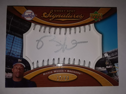 2007 Sweet Spot Signatures Silver Stitch Silver Ink #SSRW Rickie Weeks/23