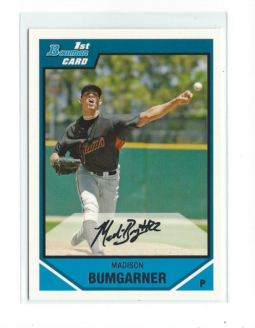 2007 Bowman Draft Draft Picks #BDPP61 Madison Bumgarner
