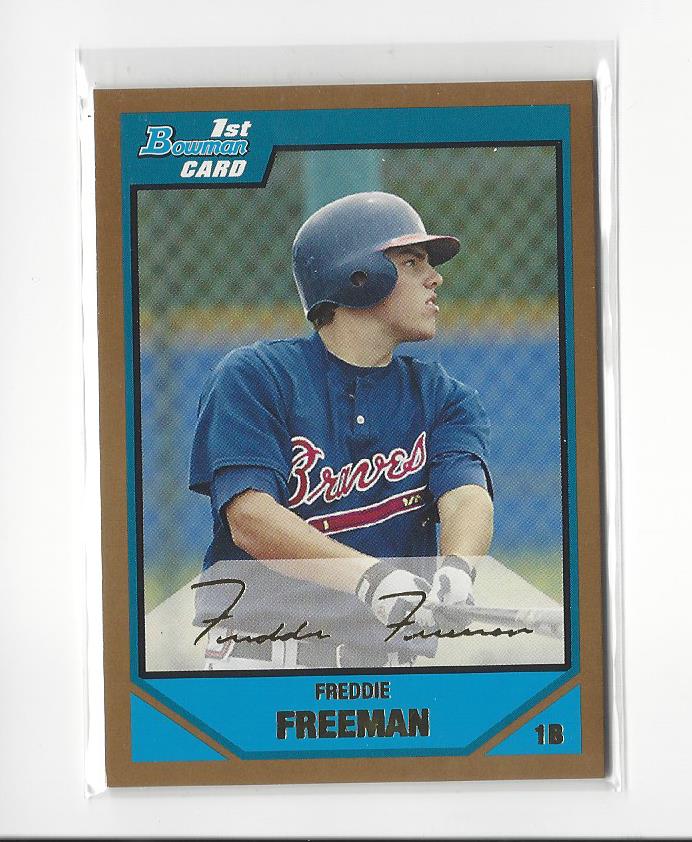 2007 Bowman Draft Draft Picks Gold #BDPP12 Freddie Freeman
