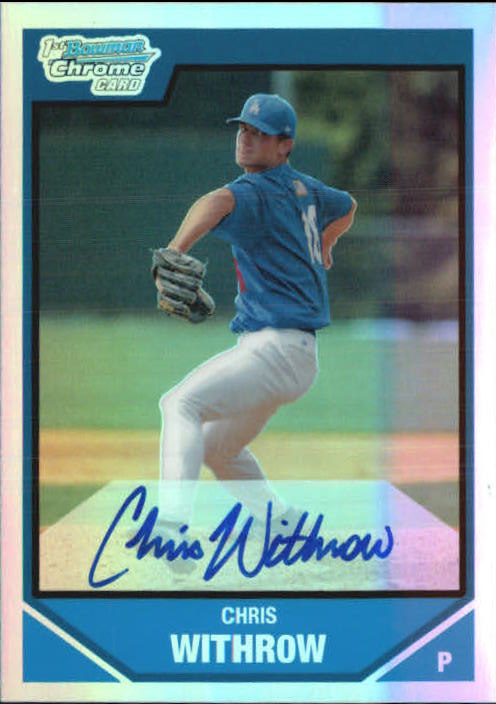 2007 Bowman Chrome Draft Draft Picks Refractors #BDPP119 Chris Withrow AU