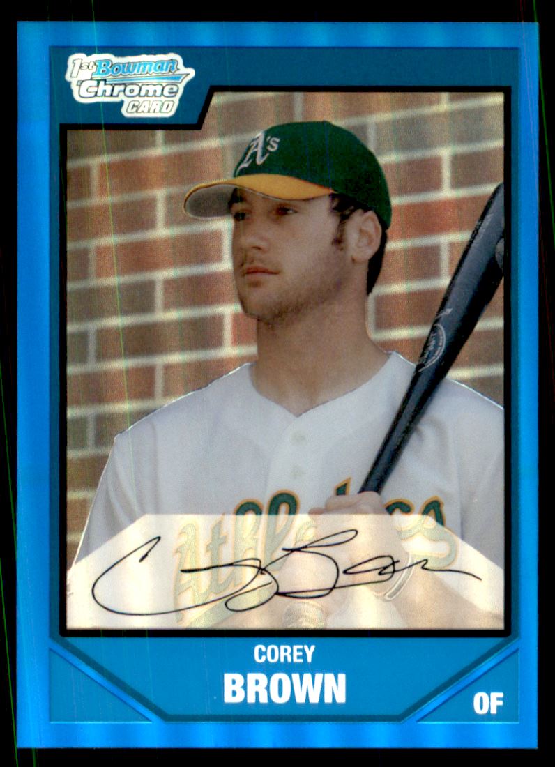 2007 Bowman Chrome Draft Draft Picks Blue Refractors #BDPP3 Corey Brown