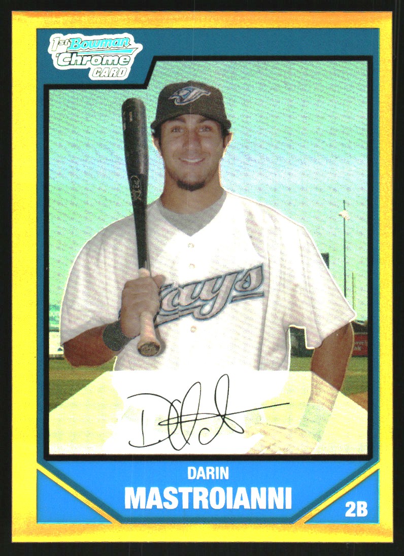 2007 Bowman Chrome Draft Draft Picks Gold Refractors #BDPP8 Darin Mastroianni