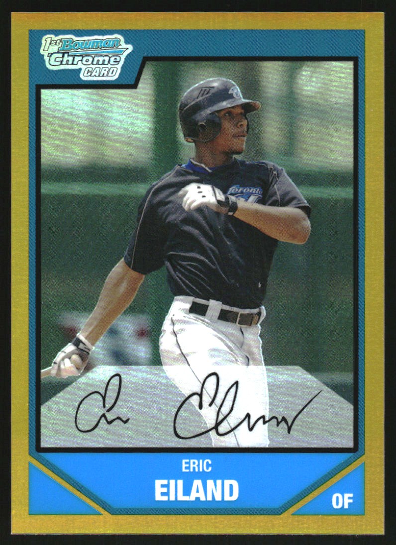 2007 Bowman Chrome Draft Draft Picks Gold Refractors #BDPP15 Eric Eiland