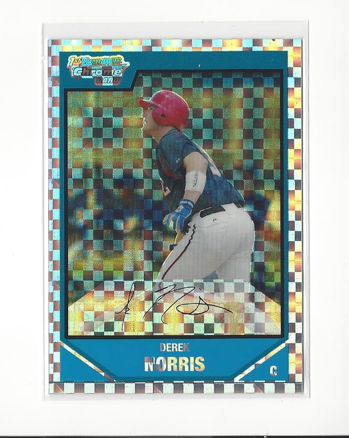 2007 Bowman Chrome Draft Draft Picks X-Fractors #BDPP23 Derek Norris