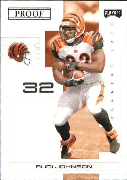 2007 Playoff NFL Playoffs Black Proof #20 Rudi Johnson 2/5