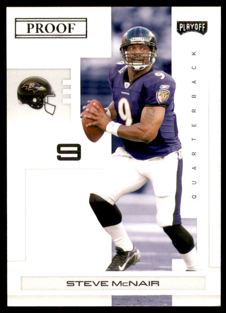 2007 Playoff NFL Playoffs Platinum Proof #8 Steve McNair Serial #'d to only 5 Copies