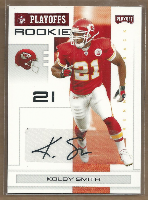2007 Playoff NFL Playoffs Signatures Red #178 Kolby Smith/100