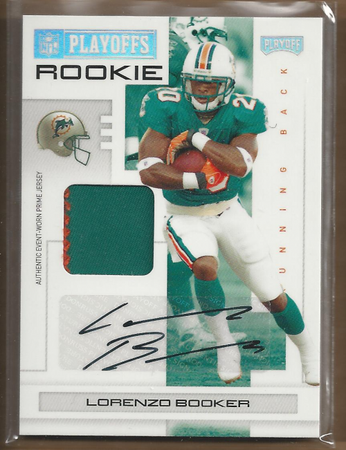 2007 Playoff NFL Playoffs Material Signatures Silver Prime #122 Lorenzo Booker