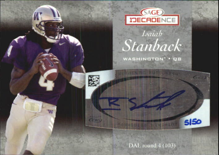 2007 SAGE DECADEnce Autographs Silver #A42 Isaiah Stanback