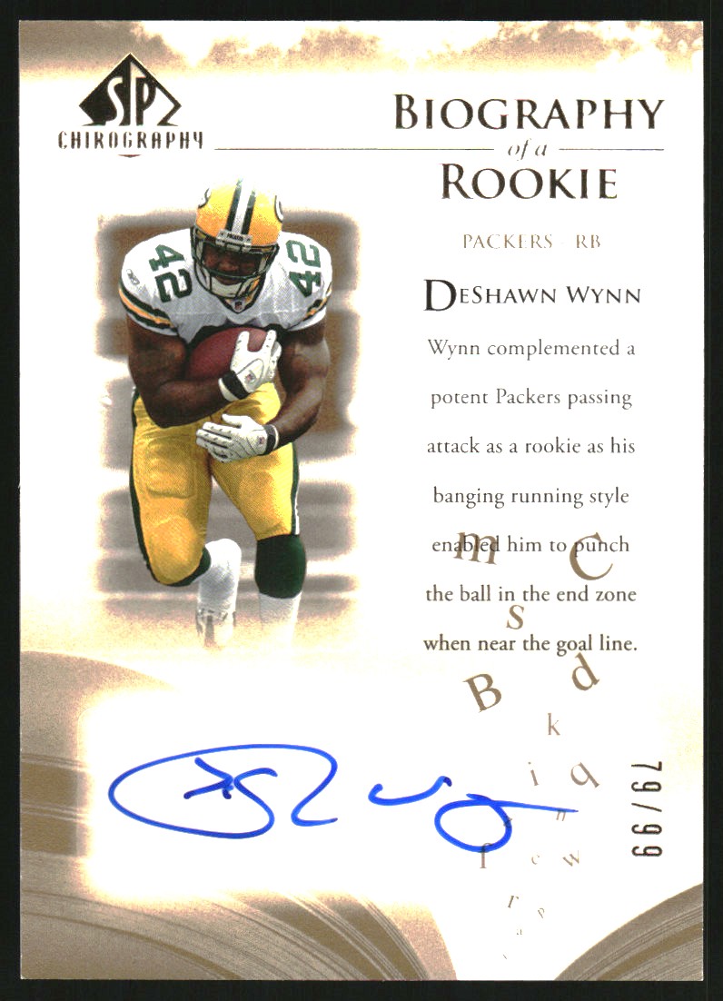 2007 SP Chirography Biography of a Rookie Autographs Gold #BORDW DeShawn Wynn