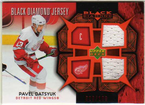 2007-08 Black Diamond Jerseys Ruby Dual #BDJPD Pavel Datsyuk