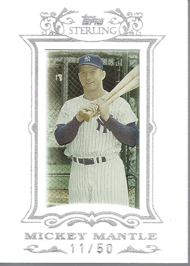 2007 Topps Sterling Framed White Suede #13 Mickey Mantle