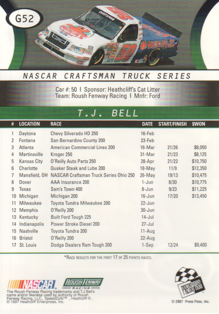 2008 Press Pass NASCAR Racing Trading Cards Gold: Pick From List - Foto 7 di 15