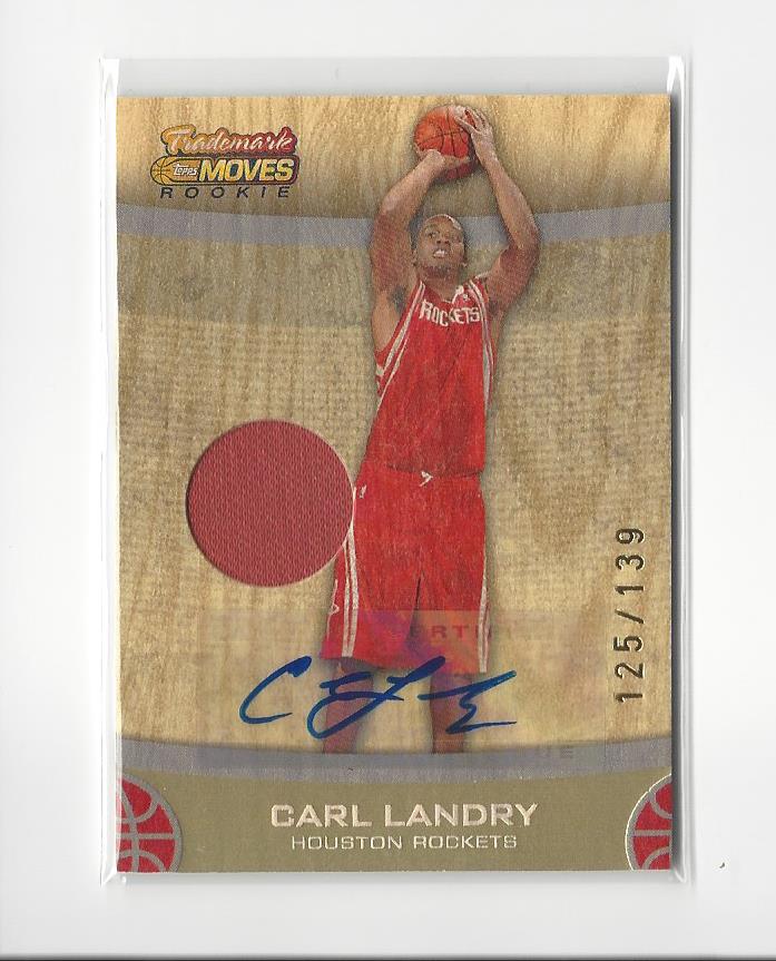 2007-08 Topps Trademark Moves Rookie Relic Ink #68 Carl Landry/139