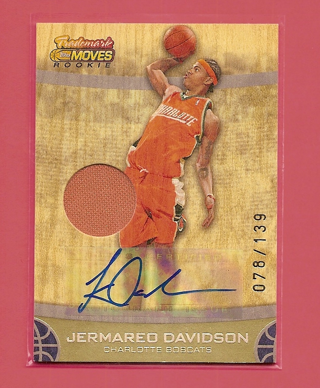 2007-08 Topps Trademark Moves Rookie Relic Ink #75 Jermareo Davidson/139