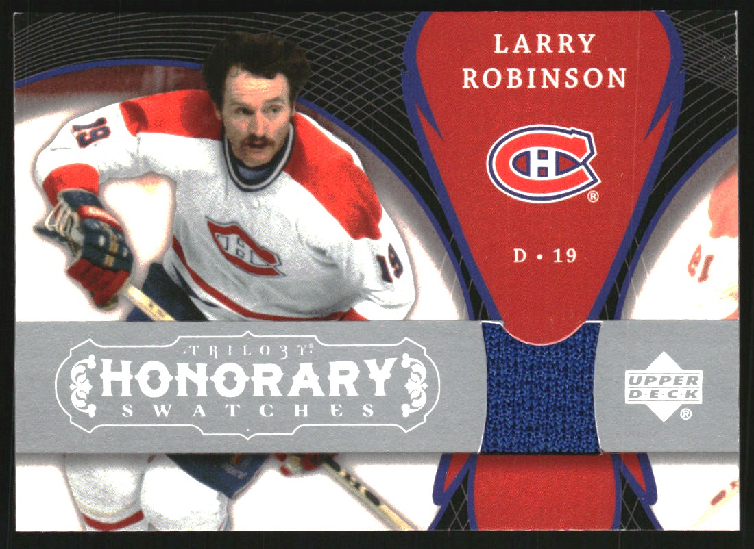 2007-08 Upper Deck Trilogy Honorary Swatches #HSLR Larry Robinson