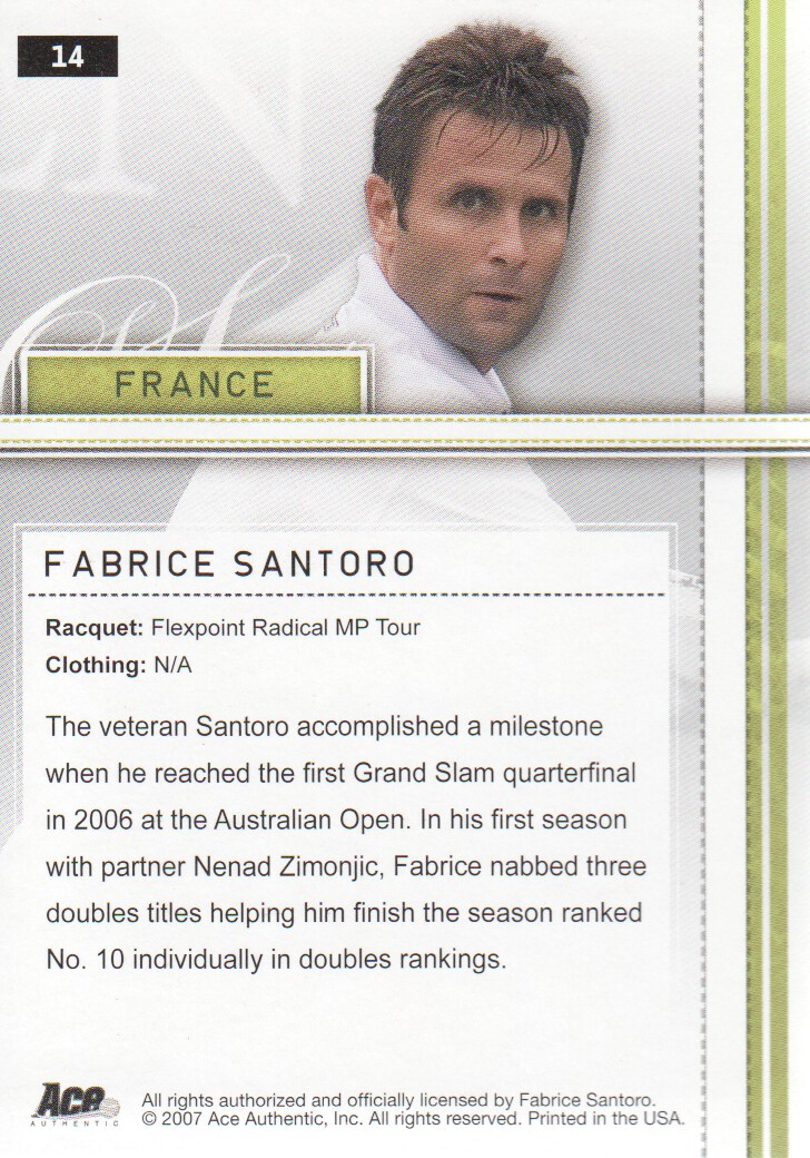 2007 Ace Authentic Straight Sets BASE Tennis Karten Auswahl aus Liste - Bild 21 von 77