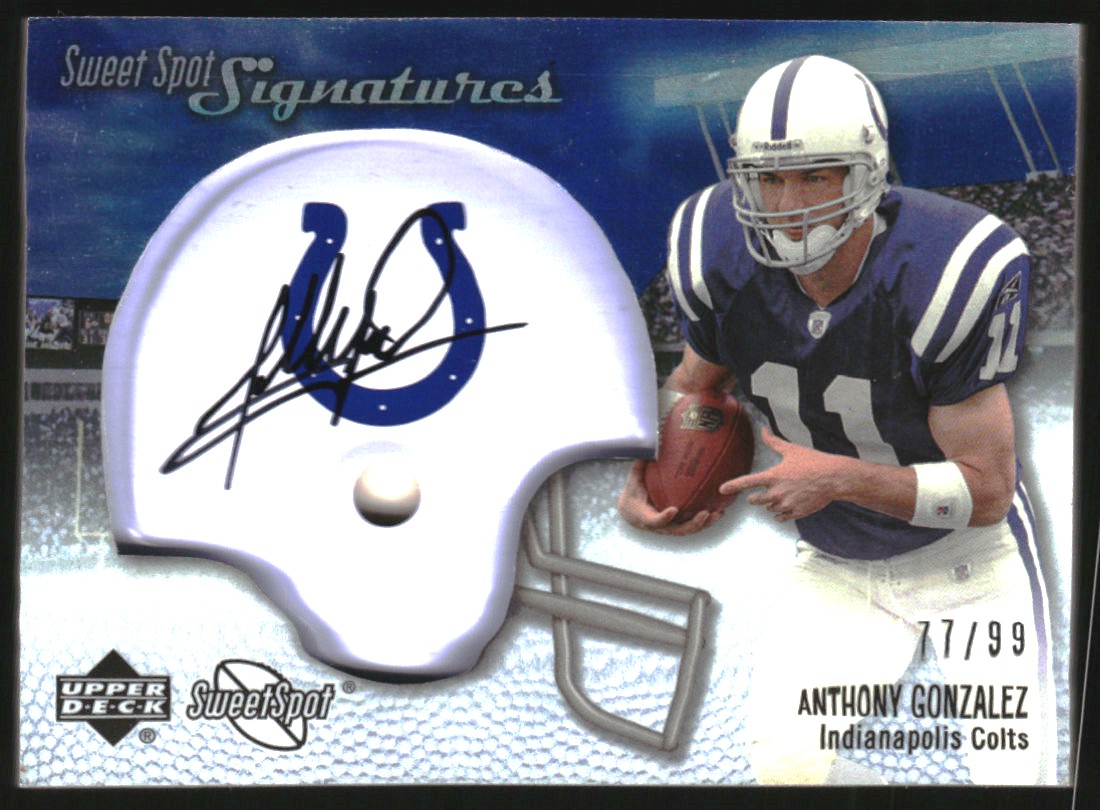 2007 Sweet Spot Signatures Silver 99 #AG Anthony Gonzalez