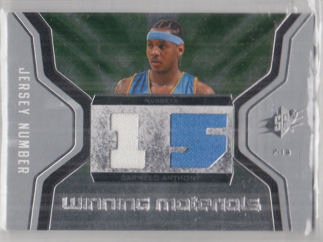 2007-08 SPx Winning Materials Jersey Numbers #CA Carmelo Anthony