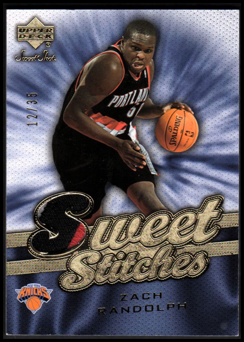 2007-08 Sweet Shot Sweet Stitches Patches #ZR Zach Randolph