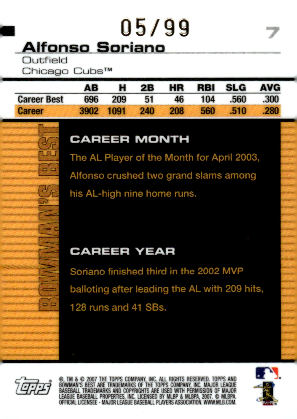 2007 BOWMAN'S BEST BLUE BASEBALL ASSORTED SINGLES U-PICK - Picture 5 of 17