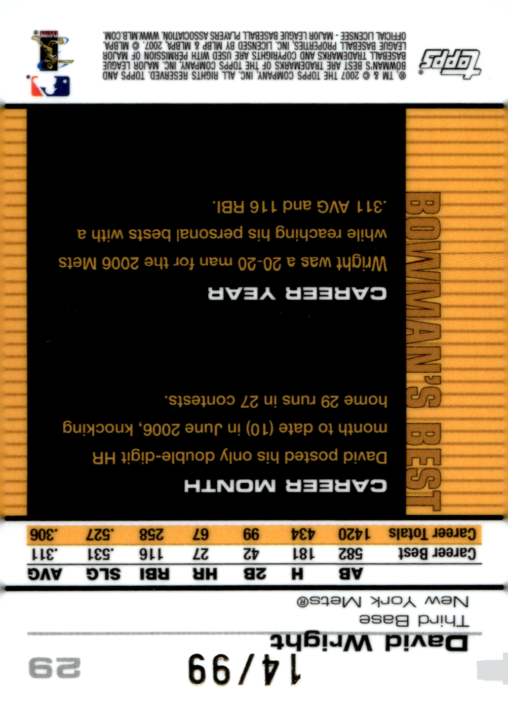 2007 BOWMAN'S BEST BLUE BASEBALL ASSORTED SINGLES U-PICK - Picture 7 of 17