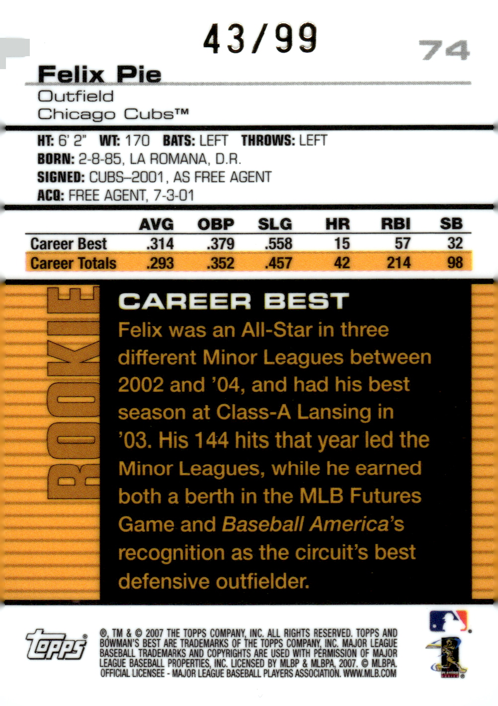 2007 BOWMAN'S BEST BLUE BASEBALL ASSORTED SINGLES U-PICK - Picture 11 of 17