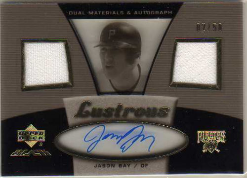 2007 UD Black Lustrous Autographs #JB Jason Bay/50