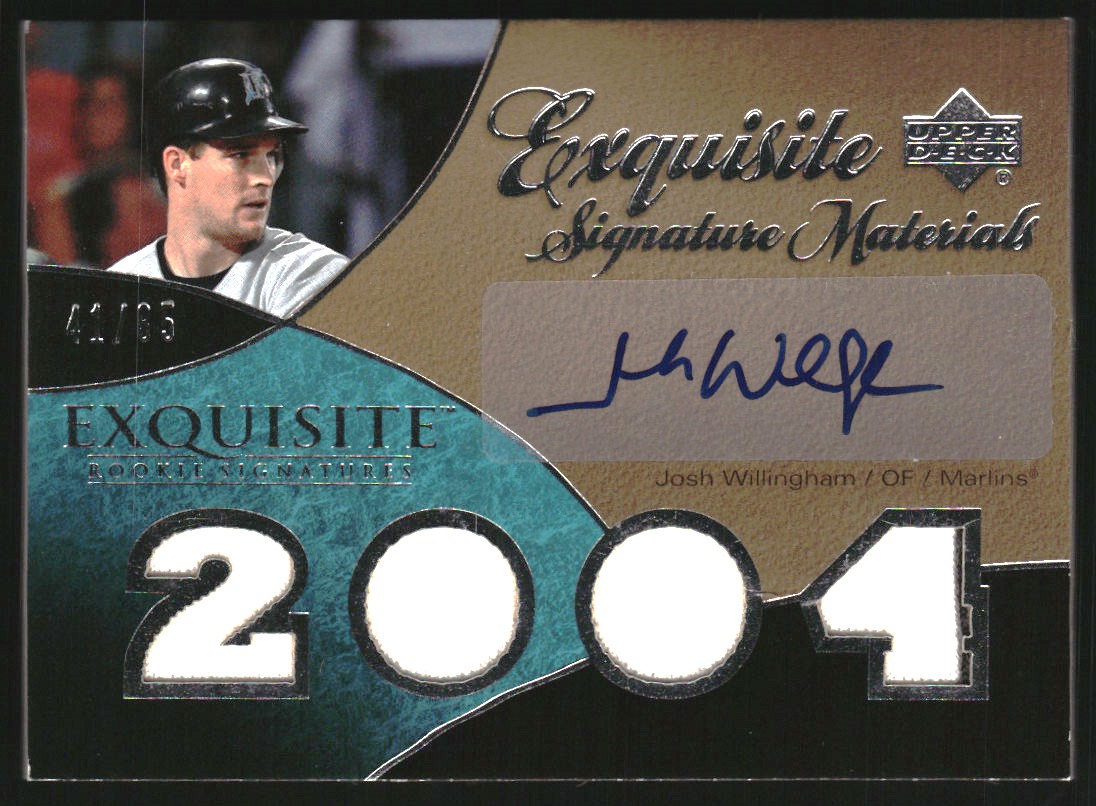 2007 Exquisite Collection Rookie Signatures Signature Materials #JW Josh Willingham/85