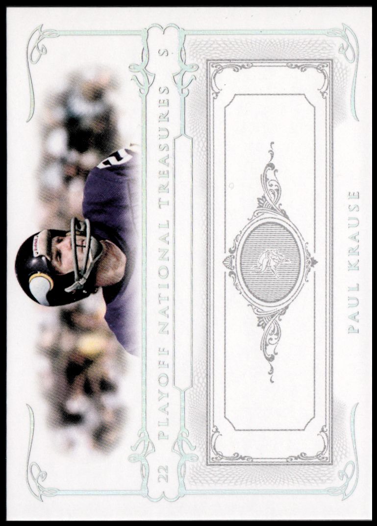 2007 Playoff National Treasures Silver #64 Paul Krause
