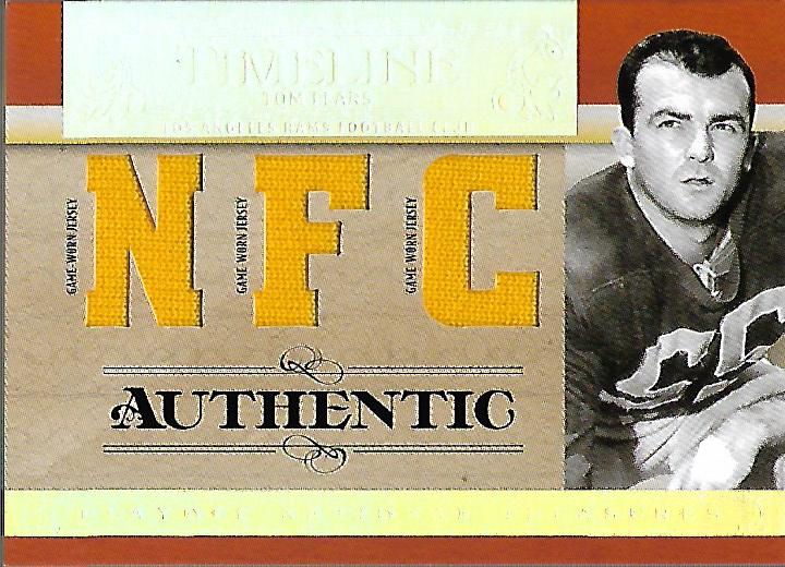 2007 Playoff National Treasures Timeline Material AFC/NFC #TF Tom Fears