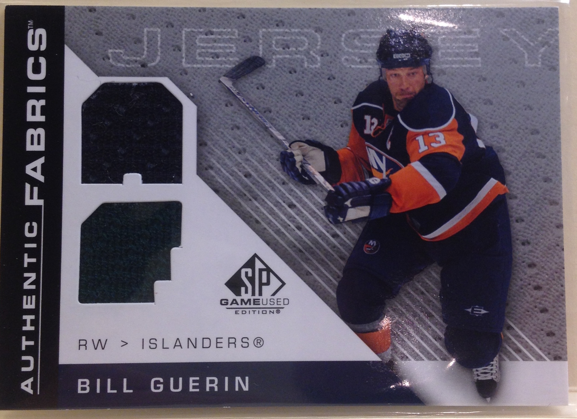 2007-08 SP Game Used Authentic Fabrics #AFBG Bill Guerin