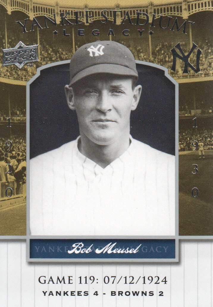 2008 Upper Deck Yankee Stadium Legacy Collection #119 Bob Meusel