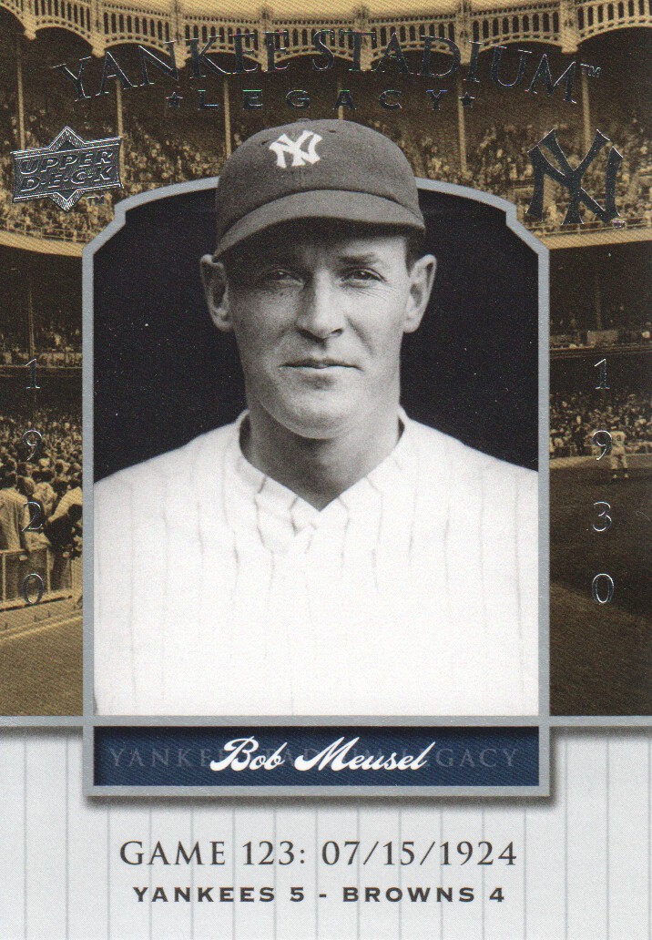 2008 Upper Deck Yankee Stadium Legacy Collection #123 Bob Meusel