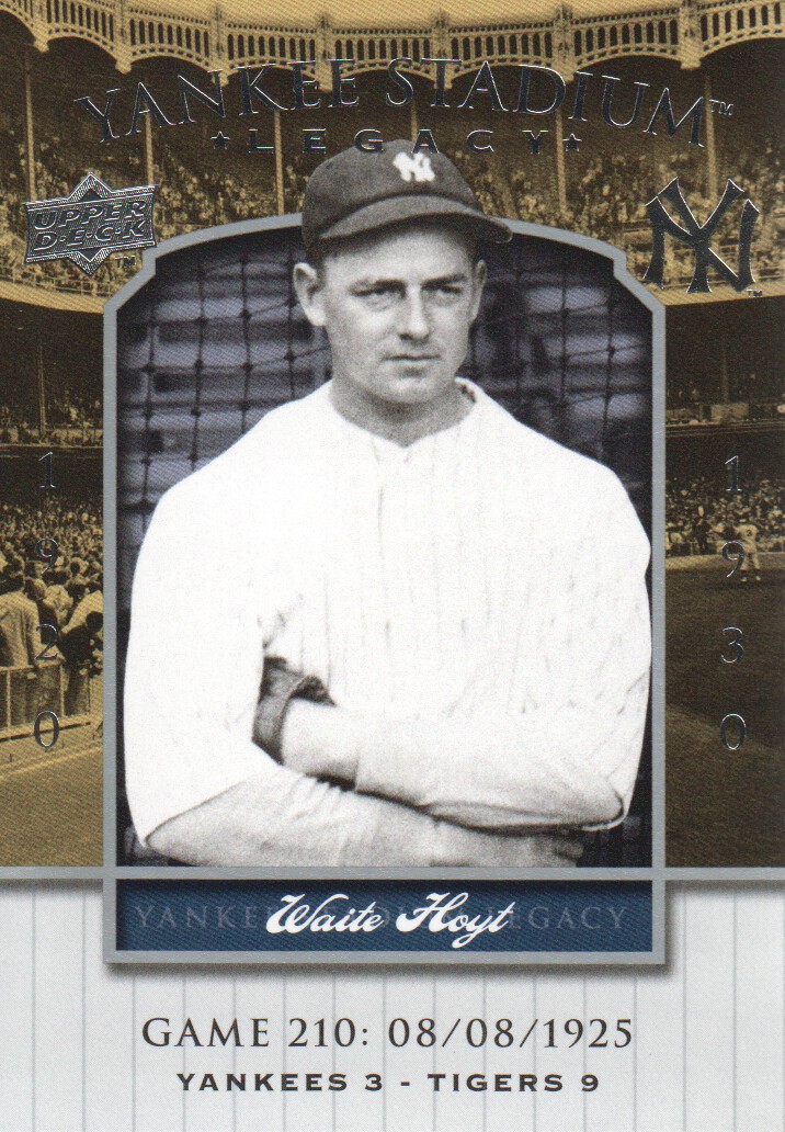 2008 Upper Deck Yankee Stadium Legacy Collection #210 Waite Hoyt