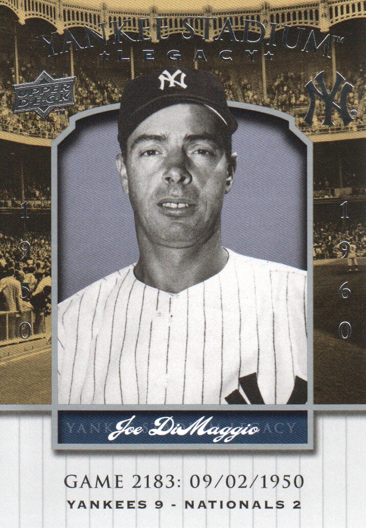 2008 Upper Deck Yankee Stadium Legacy Collection #2183 Joe DiMaggio