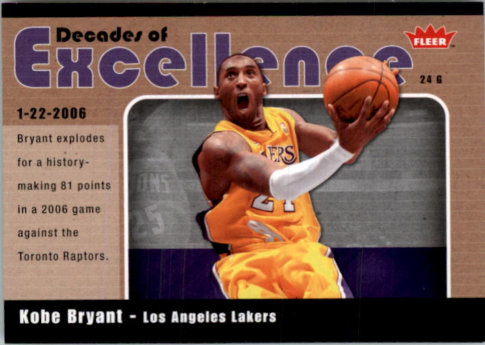 2007-08 Fleer Decades of Excellence Glossy #15 Kobe Bryant