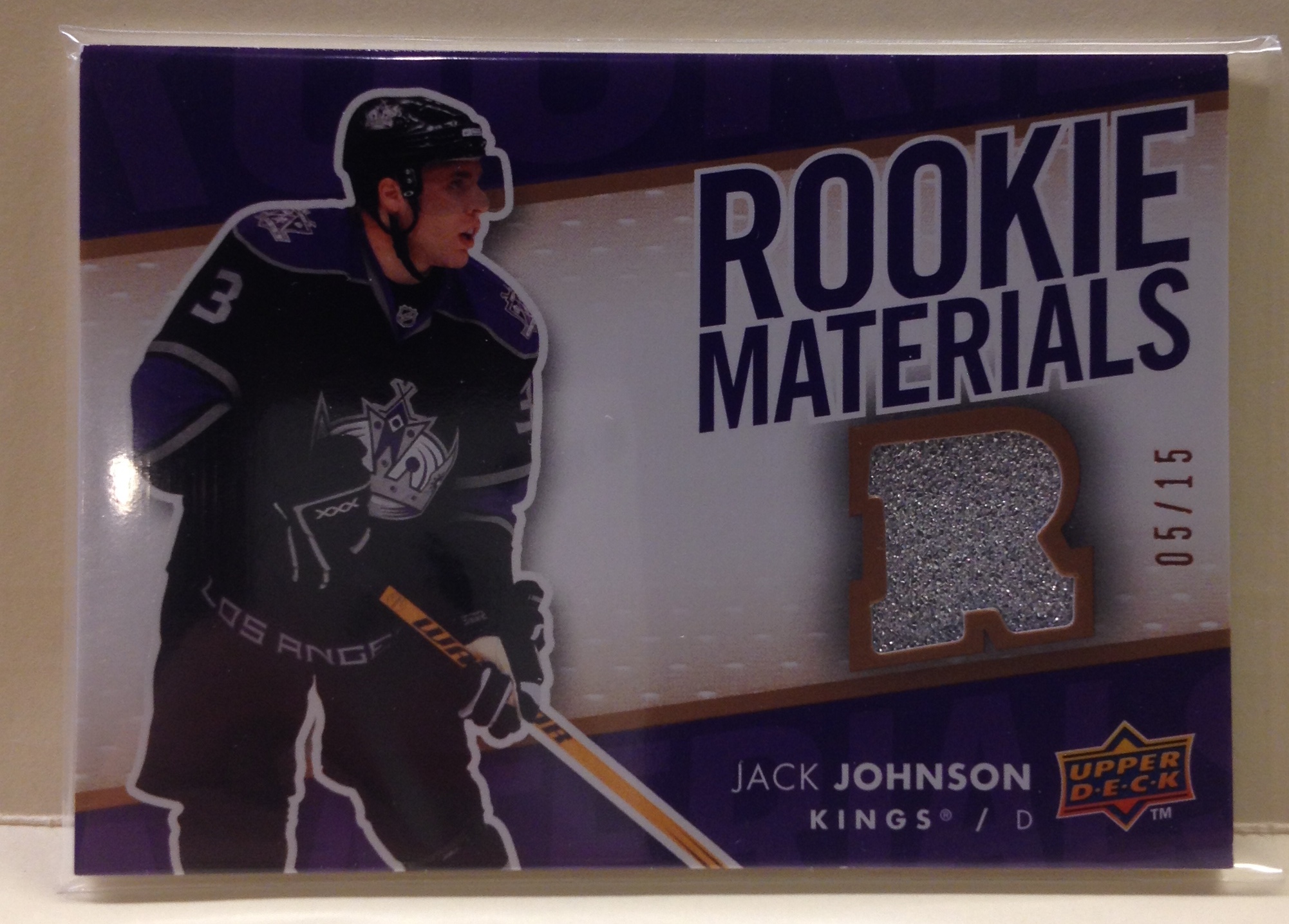 2007-08 Upper Deck Rookie Materials Patches #RMJJ Jack Johnson