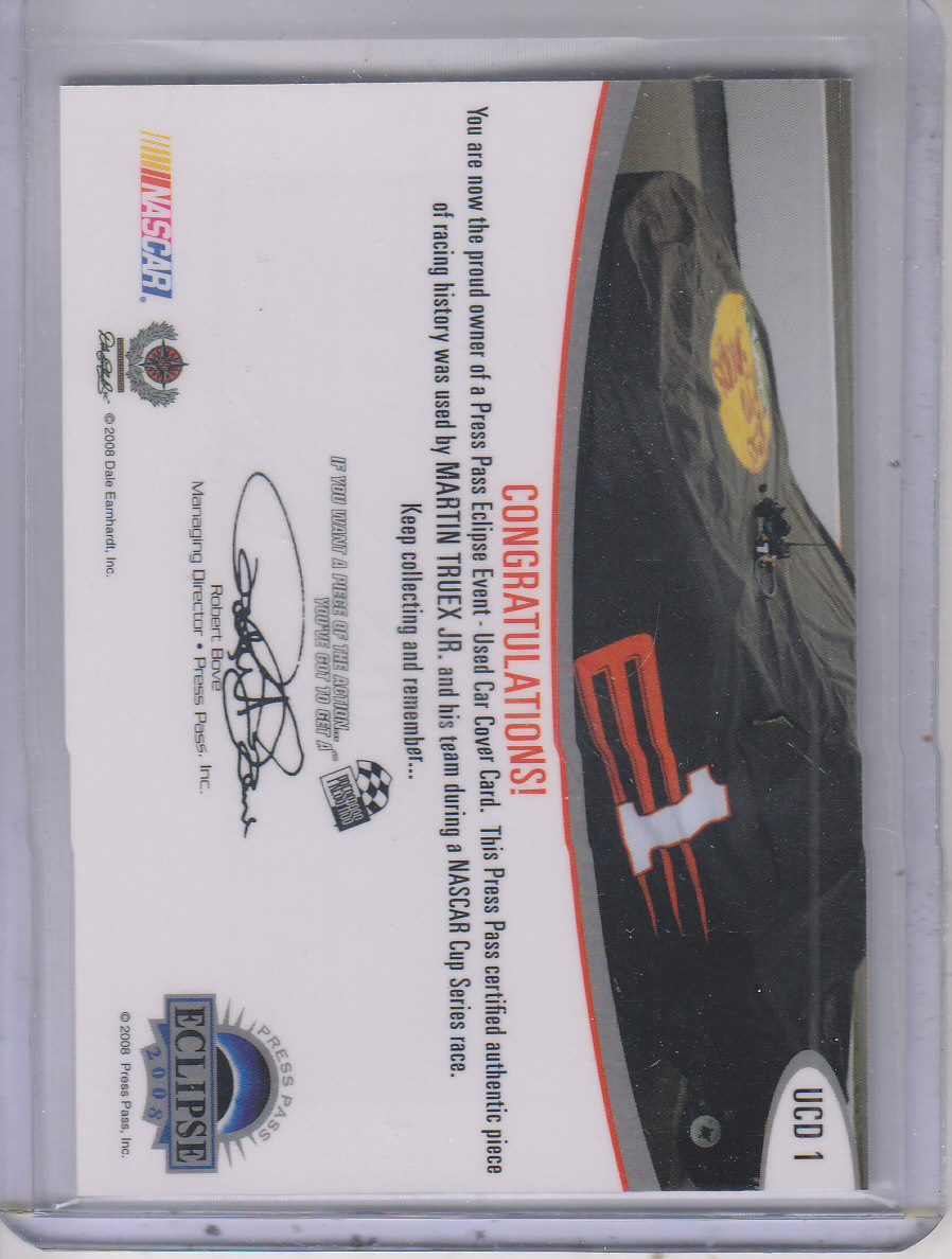 2008 Press Pass Eclipse Under Cover Drivers #UCD1 Martin Truex Jr. back image